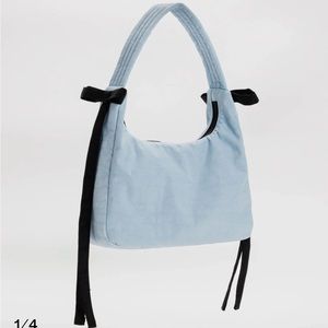 NWT Sandy Liang BAGGU Mini Bow Bag in powder blue
